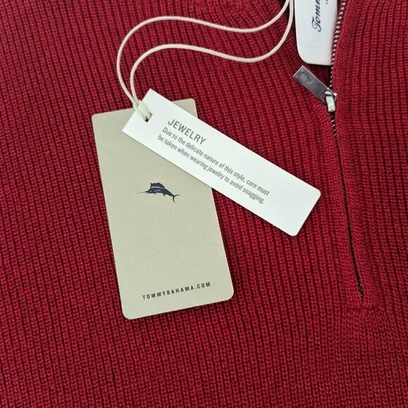 NEW Size XXS/XS Women's Tommy Bahama Shimmer Bonita Zip Poncho Sweater Tango Red - Picture 4 of 6